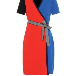 DVF COLOR-BLOCK KNIT DRESS